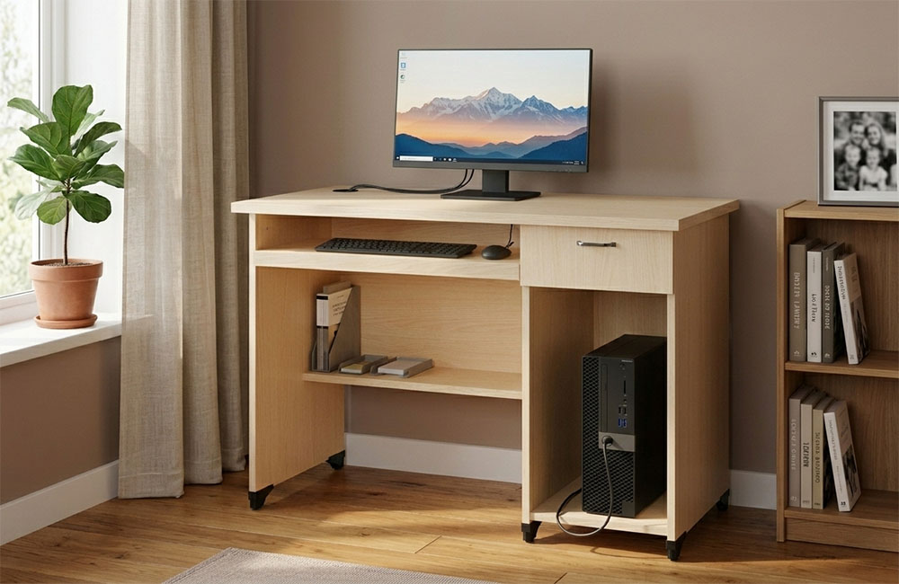 Bàn làm việc máy tính gỗ công nghiệp