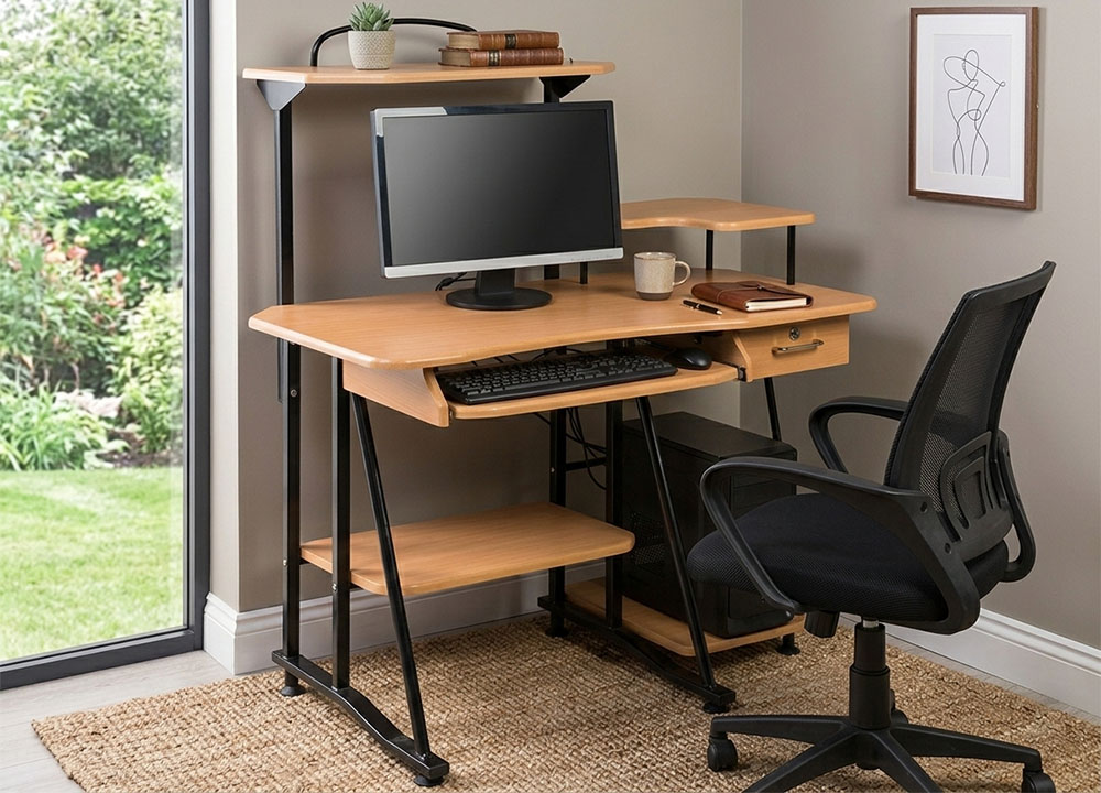 Bàn máy tính khung sắt