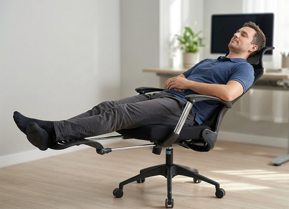 Ghế lưới ngả lưng có gác chân GL333