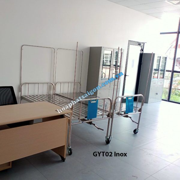 Hình thực tế giường y tế GYT02 inox