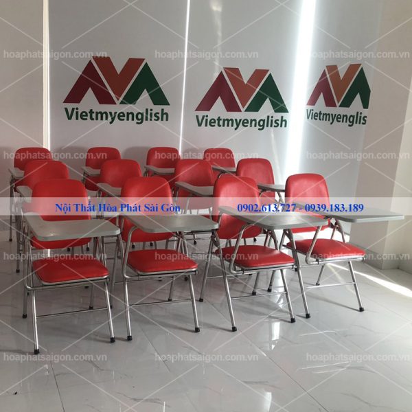 Ghế gấp gọn đệm đỏ G04B