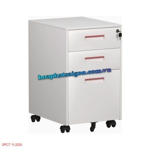 Hộc sắt di động màu trắng 3 ngăn kéo HS1D