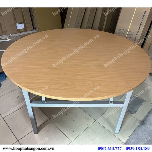 bàn mặt gỗ tròn BG06K16