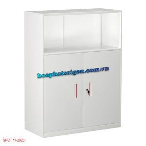 Tủ sắt thấp hiện đại màu trắng TU12AD