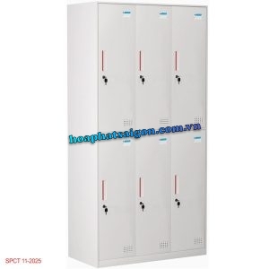 Tủ sắt locker màu trắng 6 khoang TU982-3KD