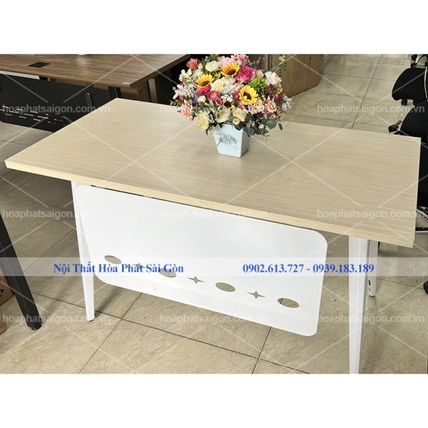 Hình thực tế bàn chân sắt mặt gỗ LUX120SYC10