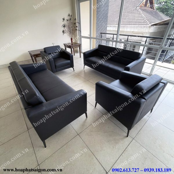 bộ ghế sofa văn phòng SF702 màu đen