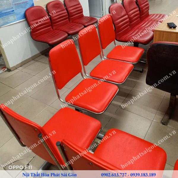 ghế băng chờ hòa phát PC51-3 màu đỏ