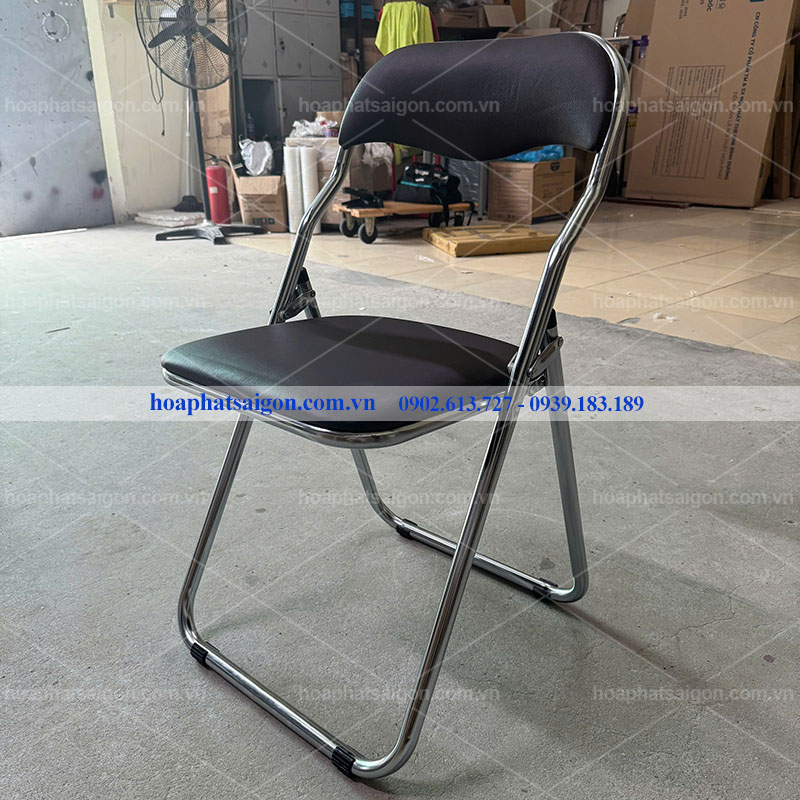 ghe-gap-boc-da-gg02b Hình thực tế ghế gấp bọc da GG02B
