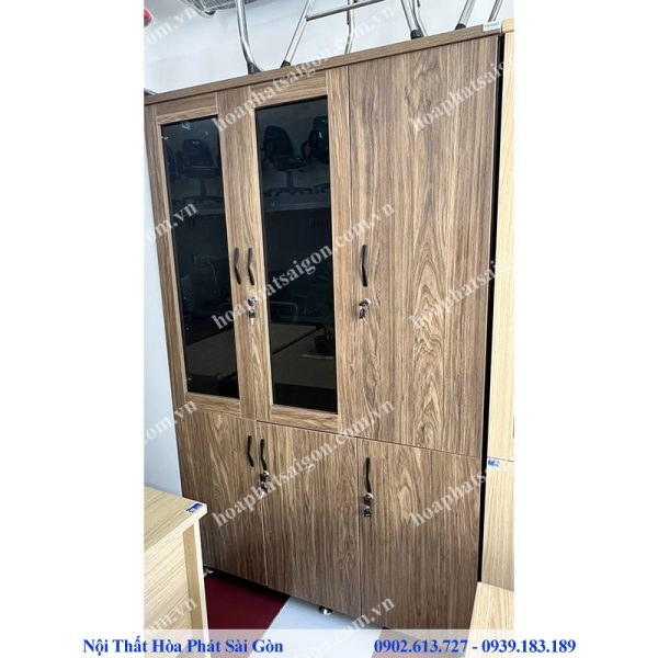 tủ tài liệu gỗ công nghiệp BRI1960-3BK