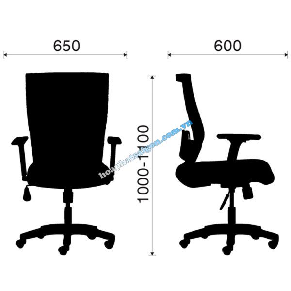 kích thước ghế văn phòng HP-1011-2