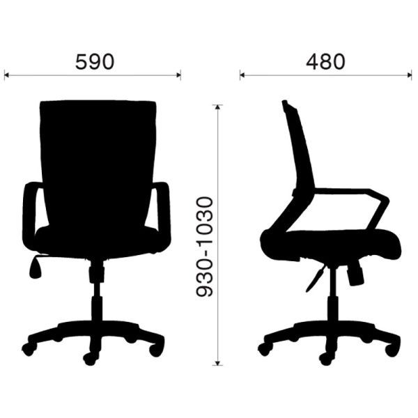 kích thước ghế xoay chân mạ HP-1012
