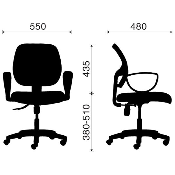 kích thước ghế lưới văn phòng HP-1017