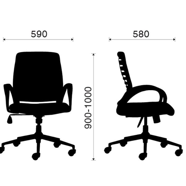 kích thước ghế văn phòng HP-1018-1