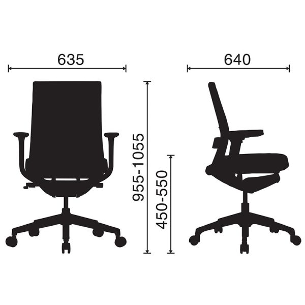 kích thước ghế HP-Active-T2