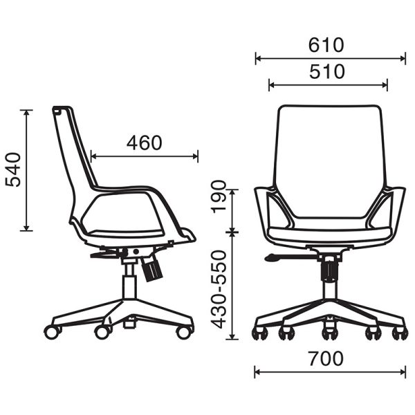 kích thước ghế HP-Apex 02