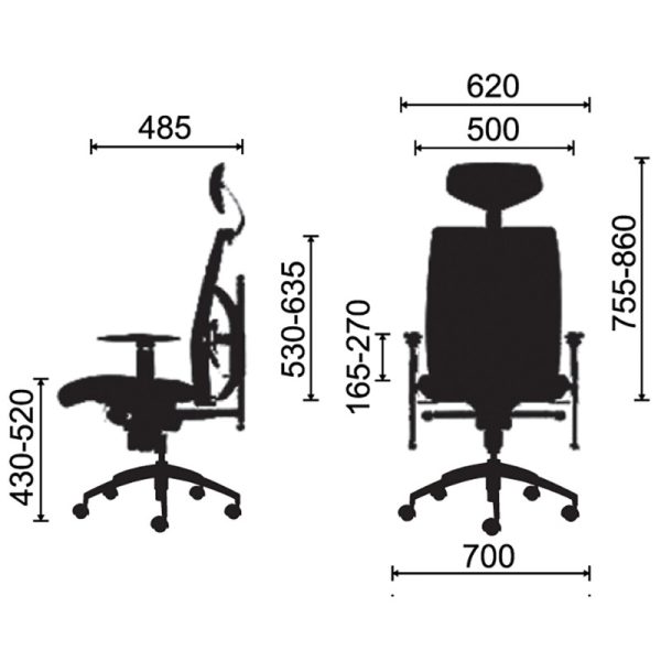 kích thước ghế HP-Exact-3