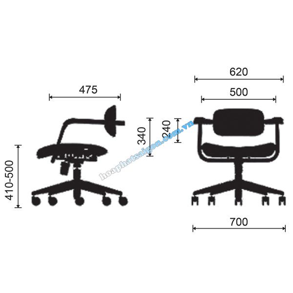 kích thước ghế HP-Exact-7