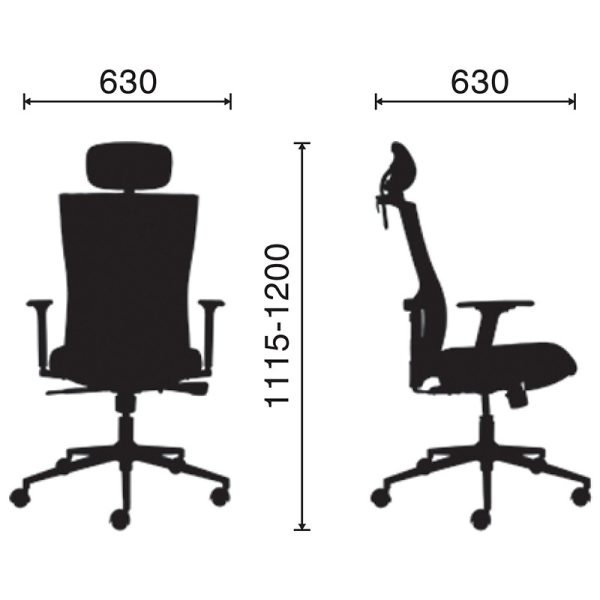 kích thước ghế HP-Mesh-TD