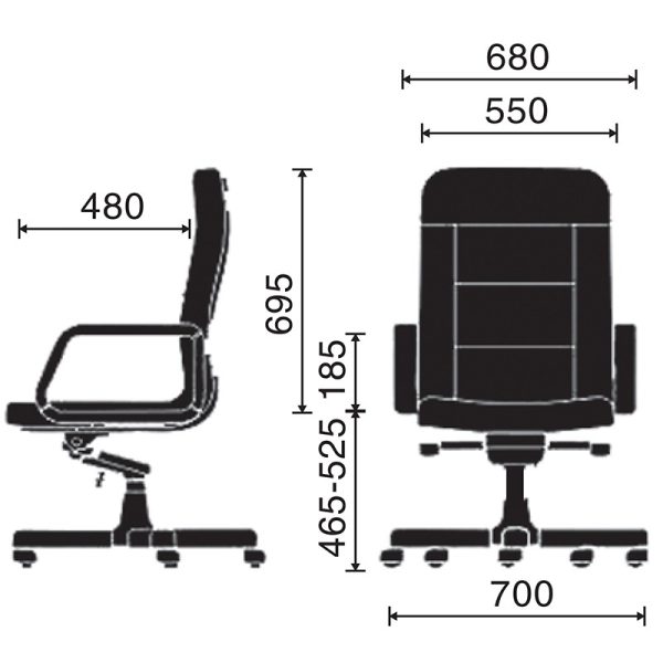 kích thước ghế HP-President-2