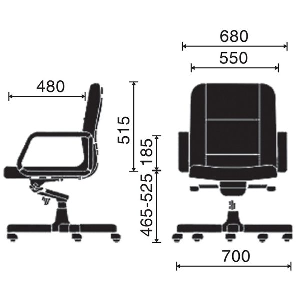 kích thước ghế HP-President-2L