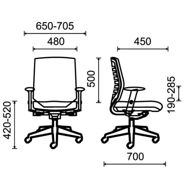 kích thước ghế HP-Vita