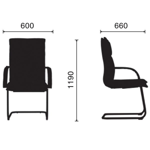 kích thước ghế họp HP-Sleek 02