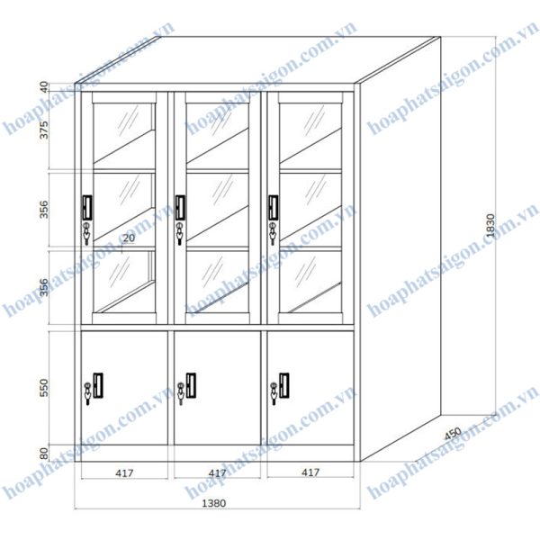 bản vẽ kỹ thuật tủ sắt TU09K7PCK