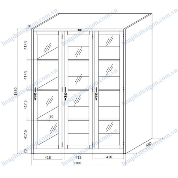 bản vẽ kỹ thuật tủ sắt TU09K9CK