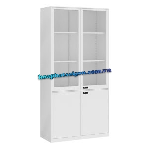 Tủ sắt tài liệu màu trắng 2 khoang TU09K3S