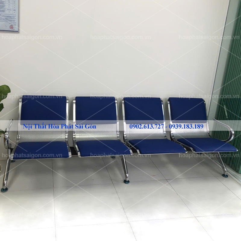 ghe-phong-cho-dem-xanh-gpc02-4 Ghế phòng chờ đệm xanh GPC02-4